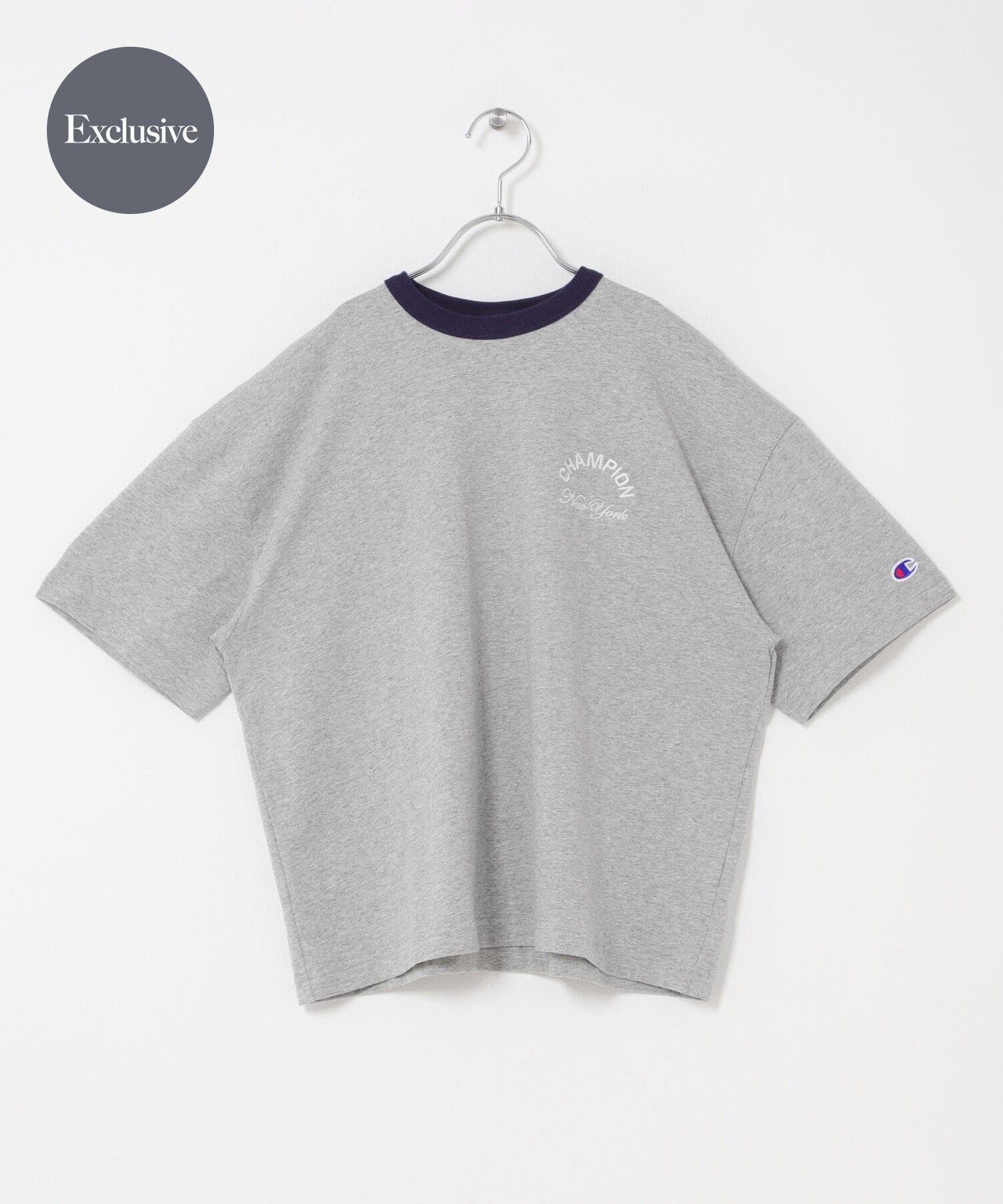 URBAN RESEARCH DOORS「『150サイズ』『別注』CHAMPION&times;DOORS　リンガー刺繍ロゴTシャツ(KIDS)」|その他|グレー