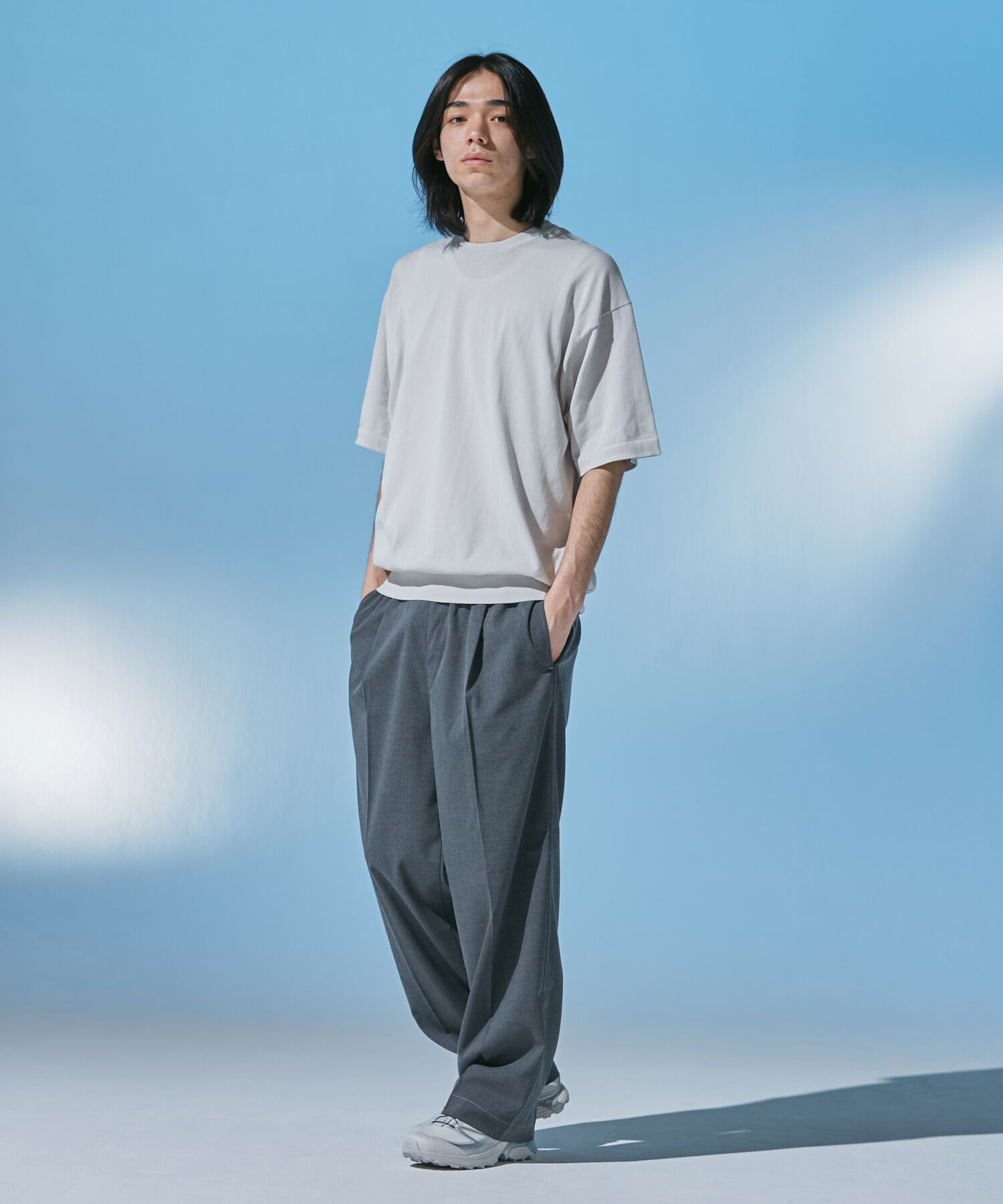 URBAN RESEARCH DOORS「『UR TECH』サマシェア クルーネックニット」|ニット・セーター|