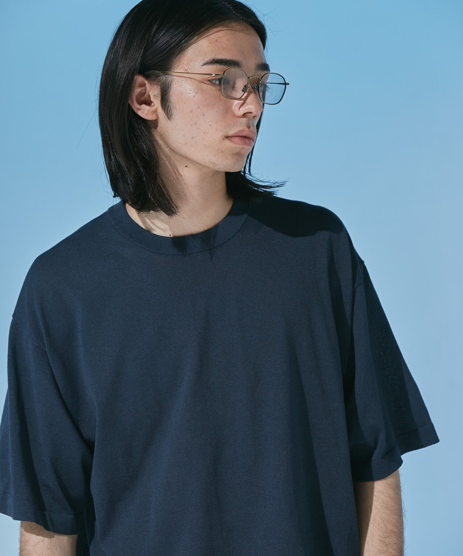 URBAN RESEARCH DOORS「『UR TECH』サマシェア クルーネックニット」|ニット・セーター|