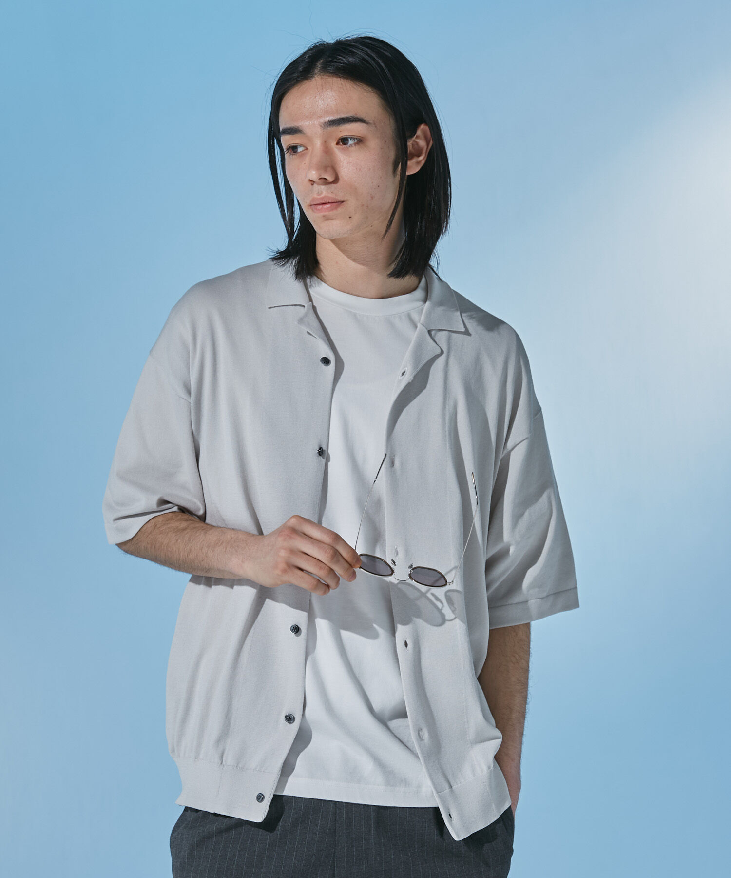 URBAN RESEARCH DOORS「『UR TECH』 サマシェア ニットカーディガン」|カーディガン|