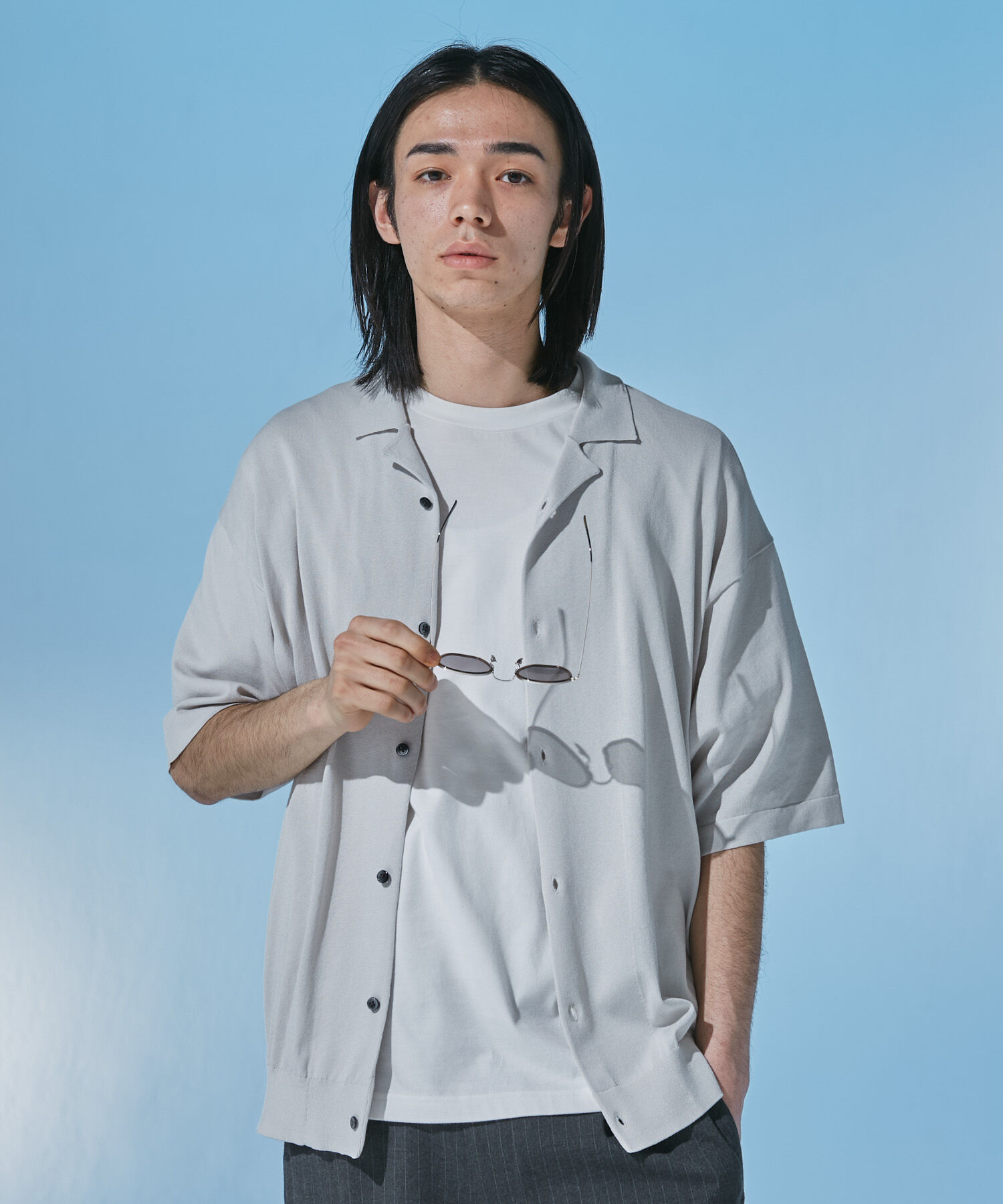 URBAN RESEARCH DOORS「『UR TECH』 サマシェア ニットカーディガン」|カーディガン|