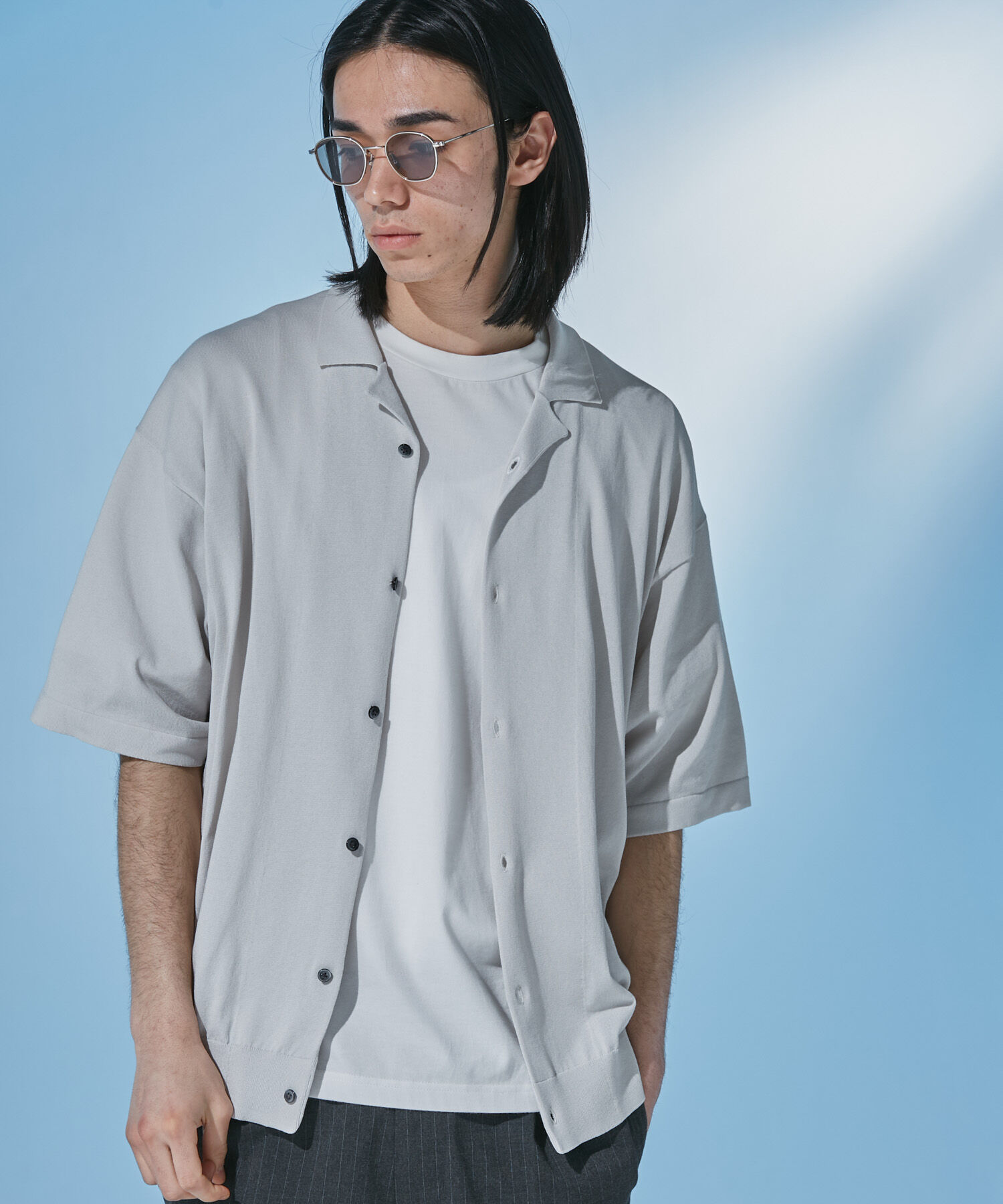 URBAN RESEARCH DOORS「『UR TECH』 サマシェア ニットカーディガン」|カーディガン|