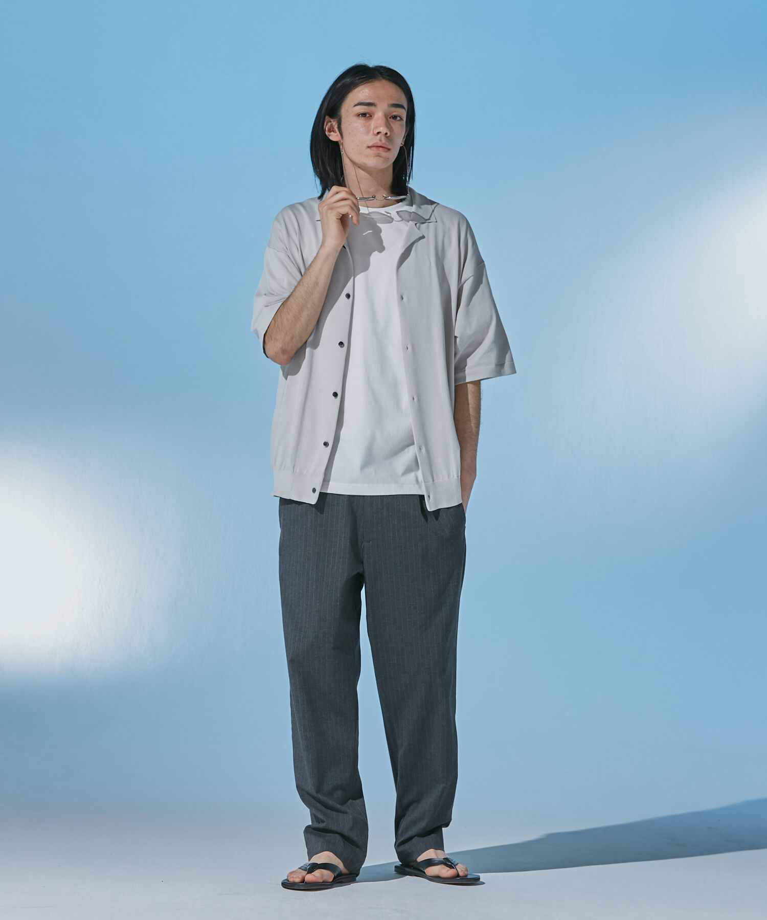 URBAN RESEARCH DOORS「『UR TECH』 サマシェア ニットカーディガン」|カーディガン|