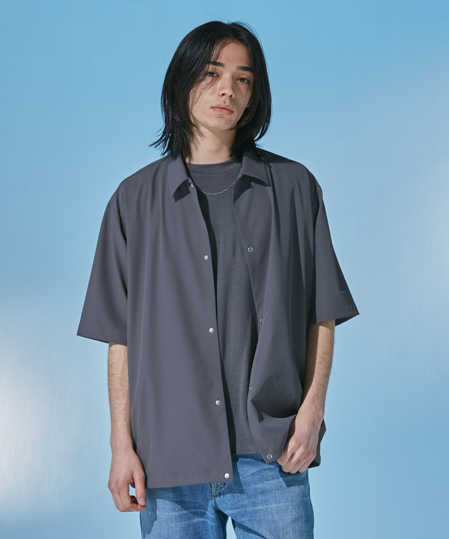 URBAN RESEARCH DOORS「『UR TECH』サマシェア ショートスリーブシャツカーディガン」|カーディガン|