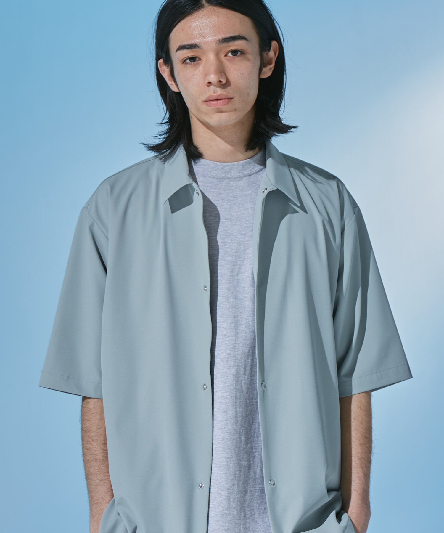 URBAN RESEARCH DOORS「『UR TECH』サマシェア ショートスリーブシャツカーディガン」|カーディガン|