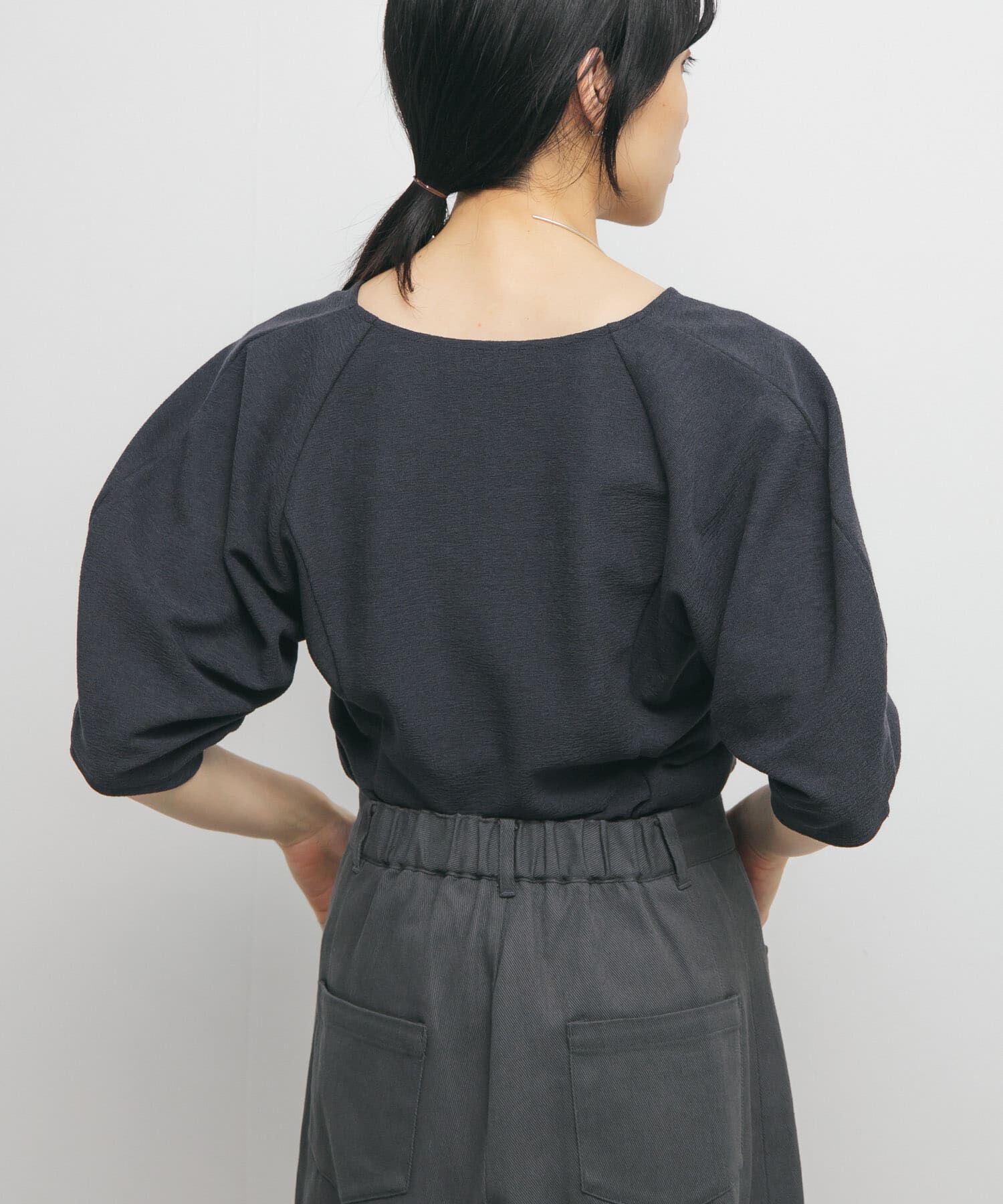  「Uネックブークレトップス」|Tシャツ・カットソー|