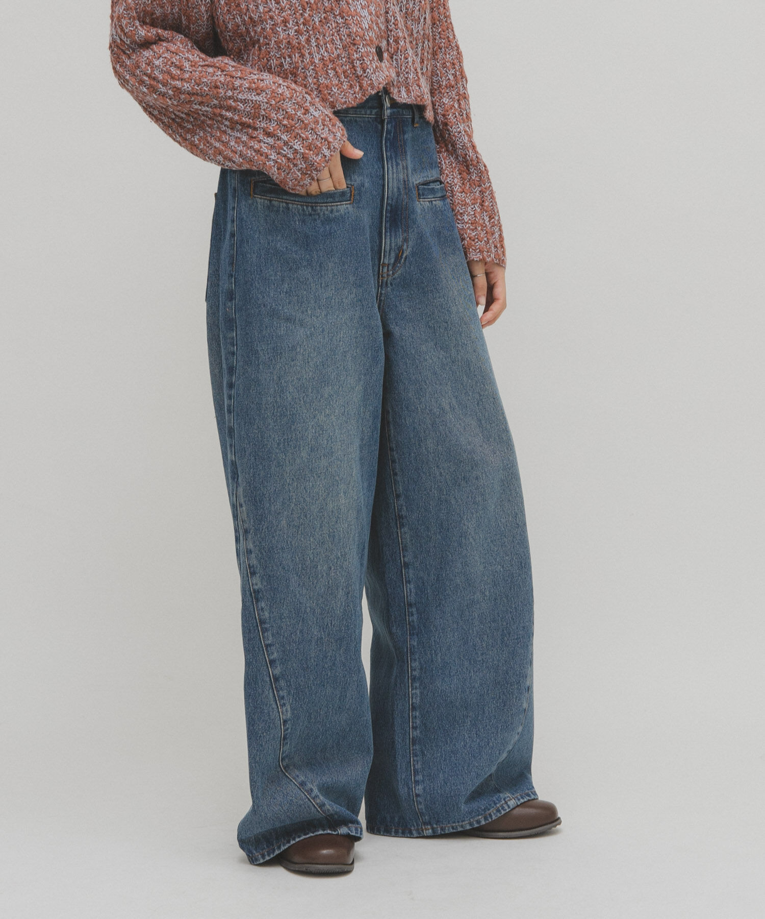  「WIDEレッグアジャストデニム」|デニム|