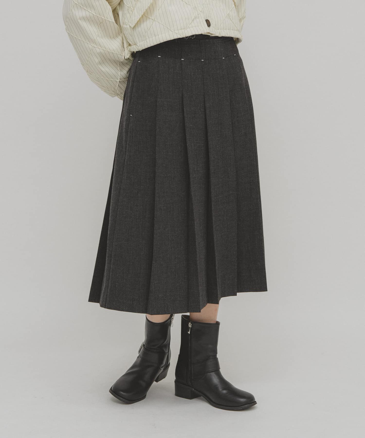  「プリーツミディスカート」|スカート|