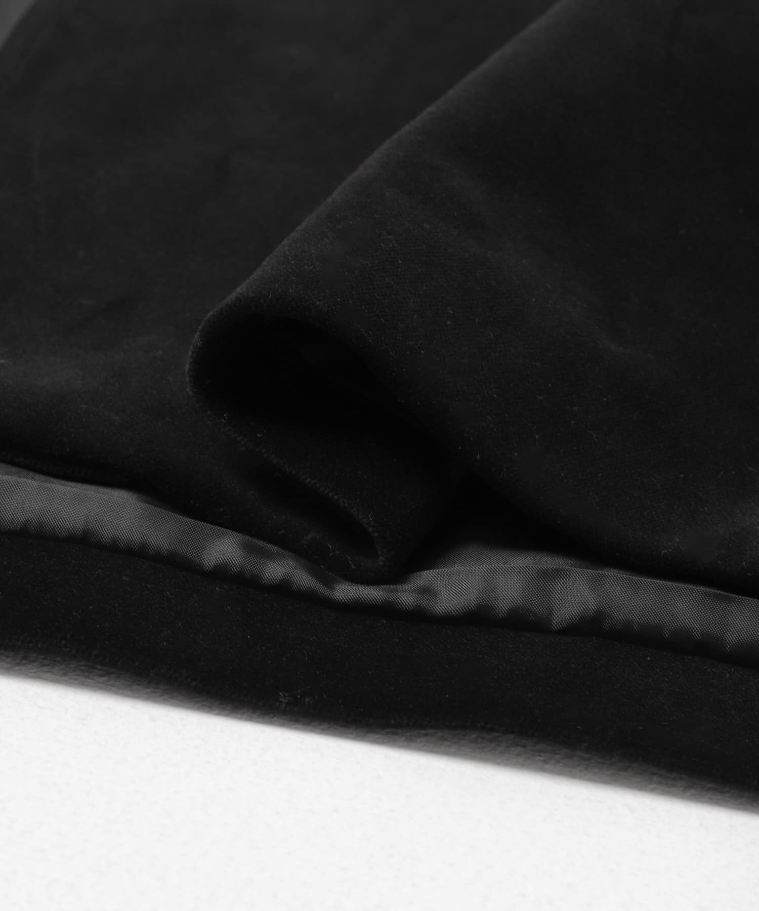  「ベロアBIGジャケット」|ノーカラーコート|