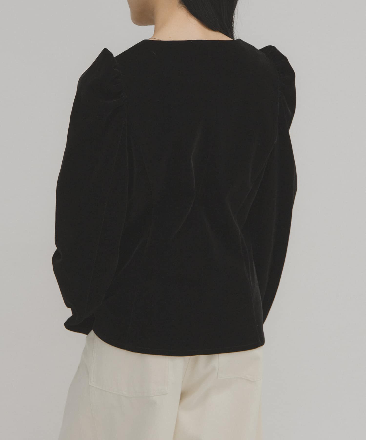  「パフスリーブベロアブラウス」|シャツ・ブラウス|