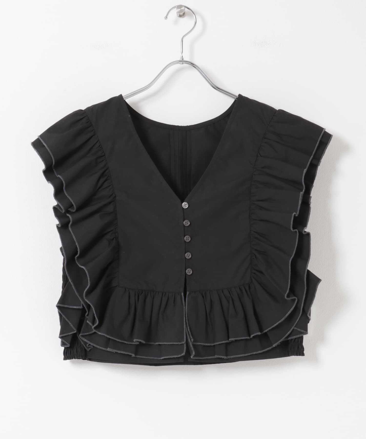  「2WAYバイカラーフリルブラウス」|シャツ・ブラウス|