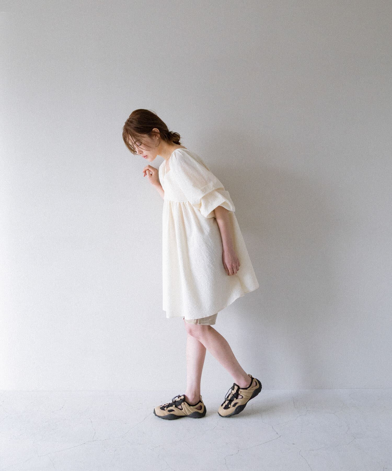  「タックスリーブミニワンピース」|その他|