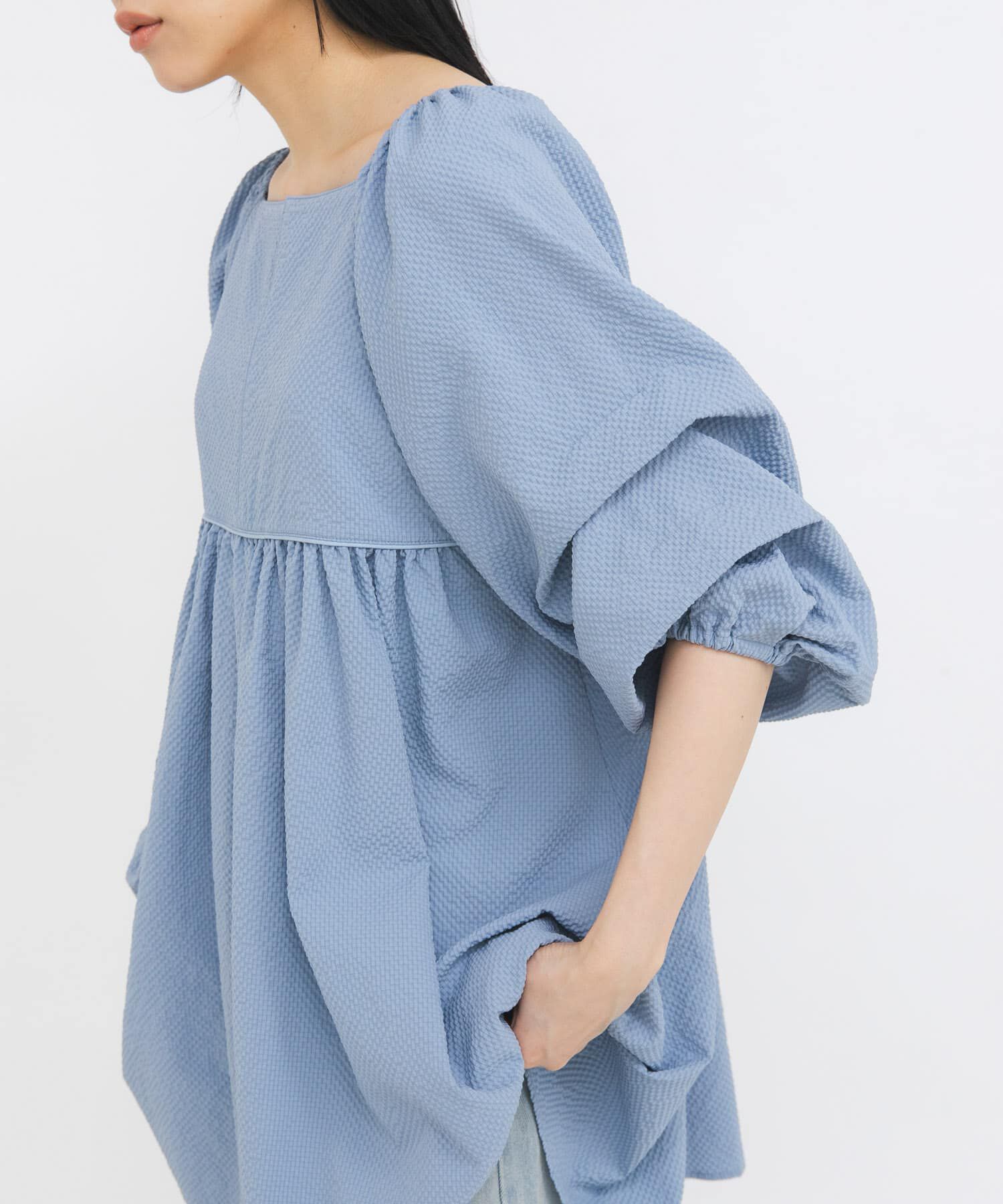  「タックスリーブミニワンピース」|その他|