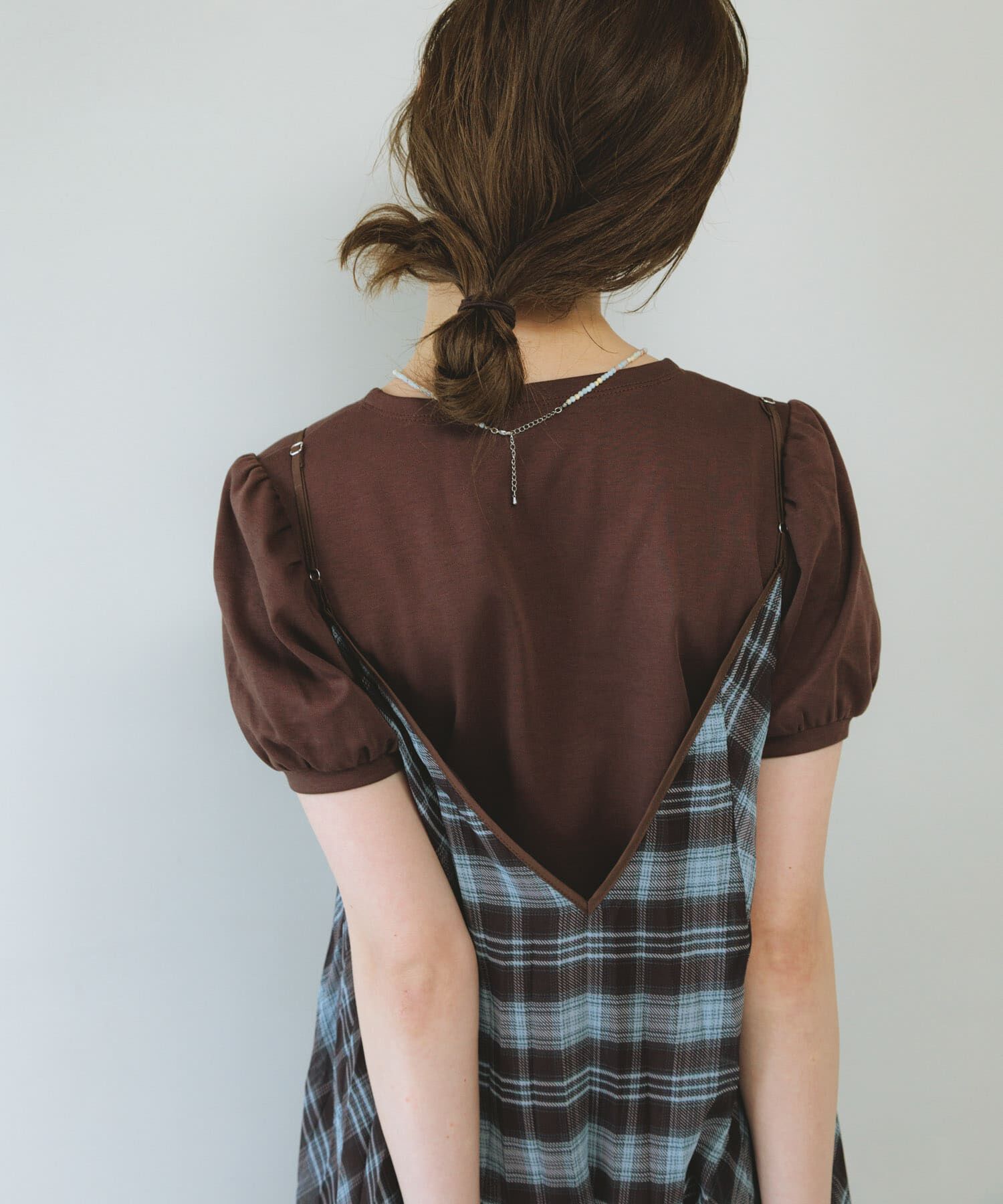  「チェックプリーツキャミワンピース」|その他|