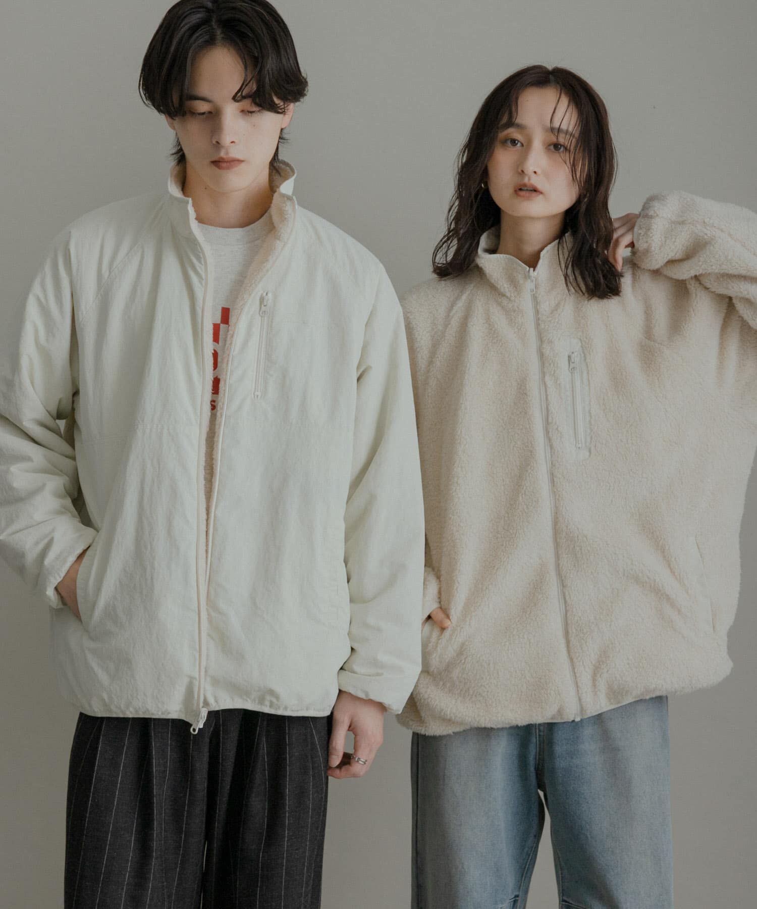 SENSE OF PLACE by URBAN RESEARCH「『ユニセックス』ユーティリティ2WAYブルゾン」|ブルゾン・スタジャン|アイボリー