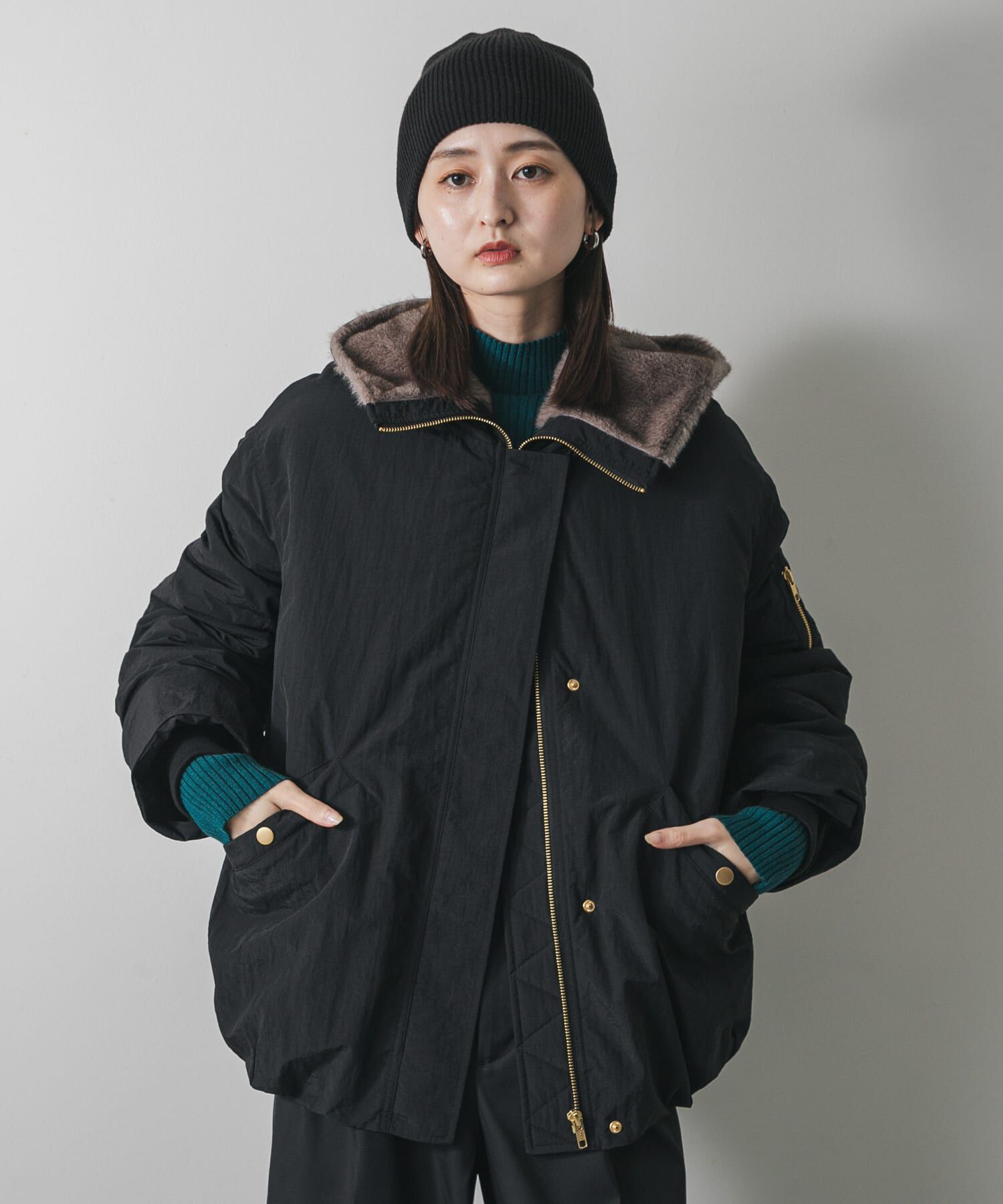 SENSE OF PLACE by URBAN RESEARCH「ファーエリバルーンブルゾン」|ブルゾン・スタジャン|