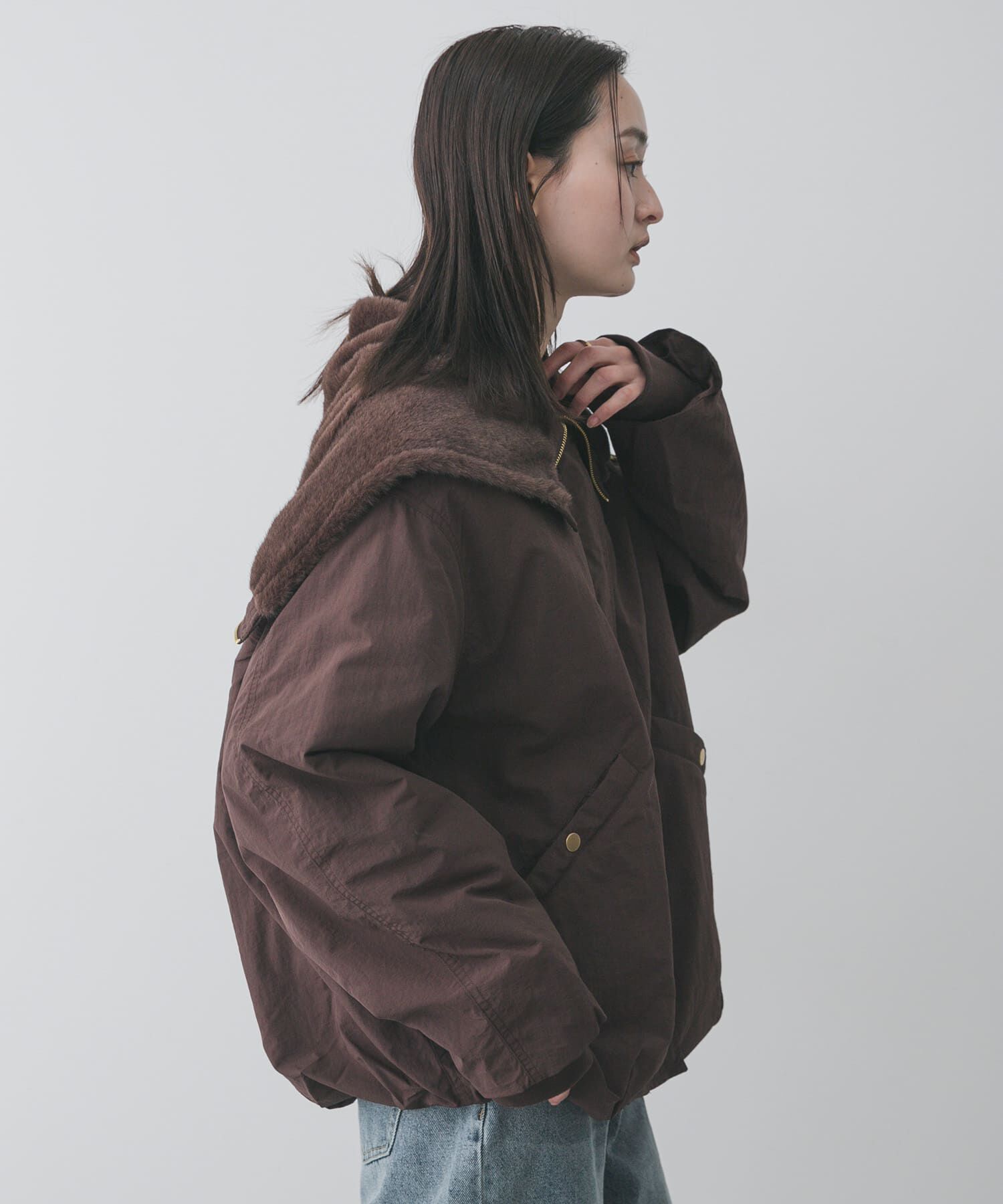 SENSE OF PLACE by URBAN RESEARCH「ファーエリバルーンブルゾン」|ブルゾン・スタジャン|