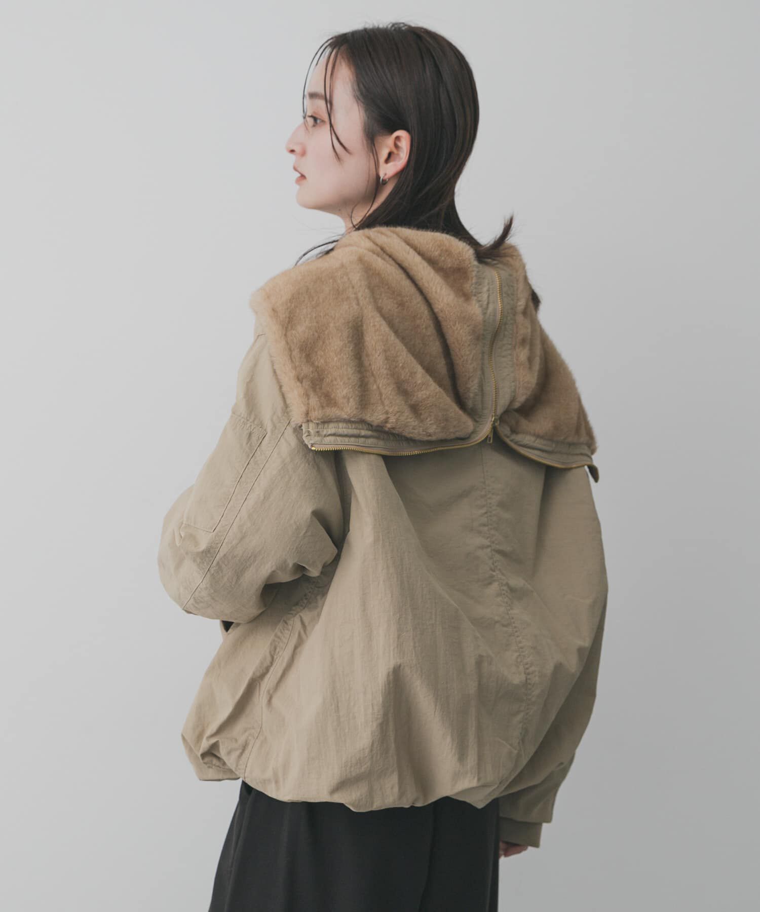 SENSE OF PLACE by URBAN RESEARCH「ファーエリバルーンブルゾン」|ブルゾン・スタジャン|