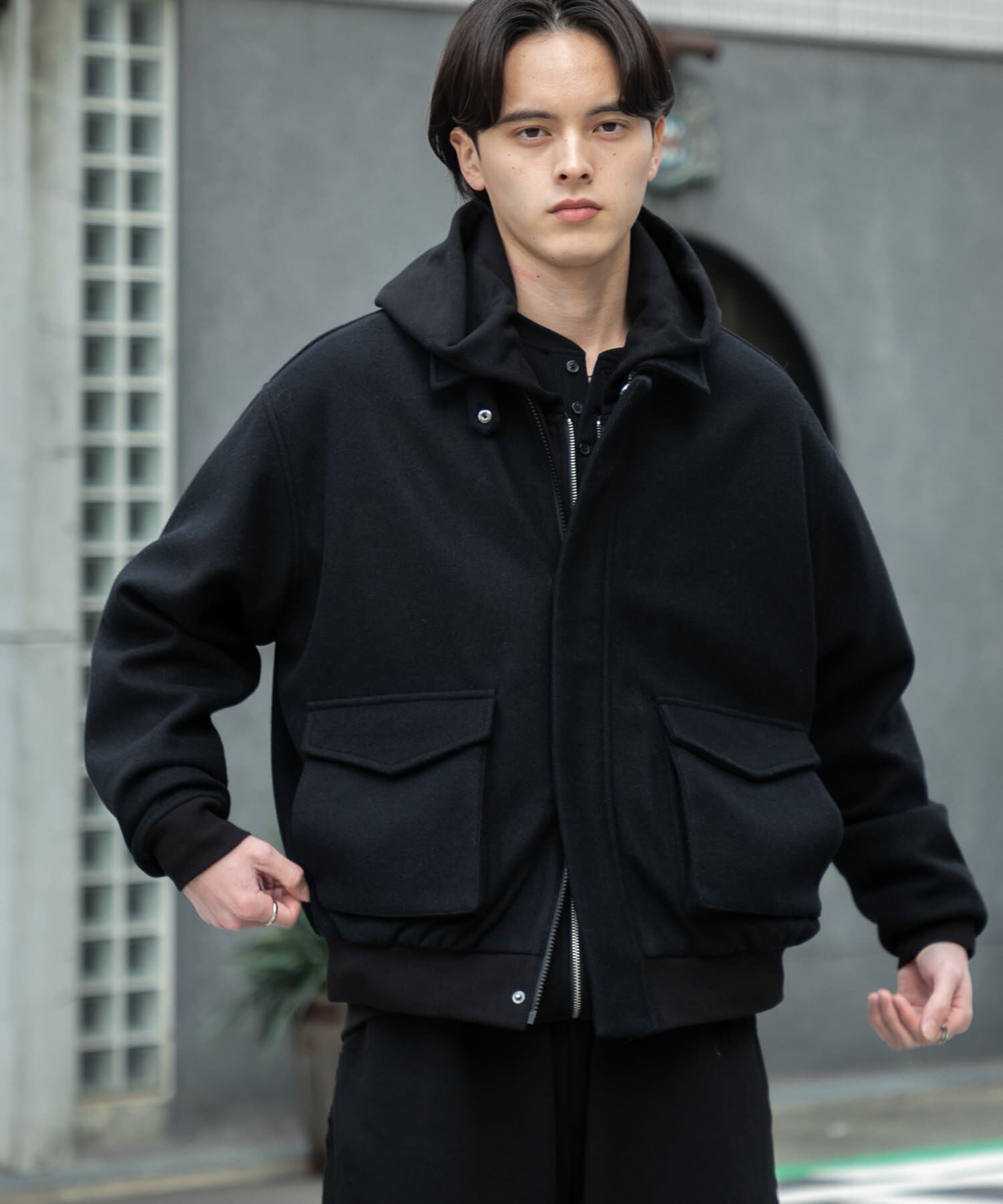 SENSE OF PLACE by URBAN RESEARCH「『UR TECH』カットメルトンブルゾン」|ブルゾン・スタジャン|