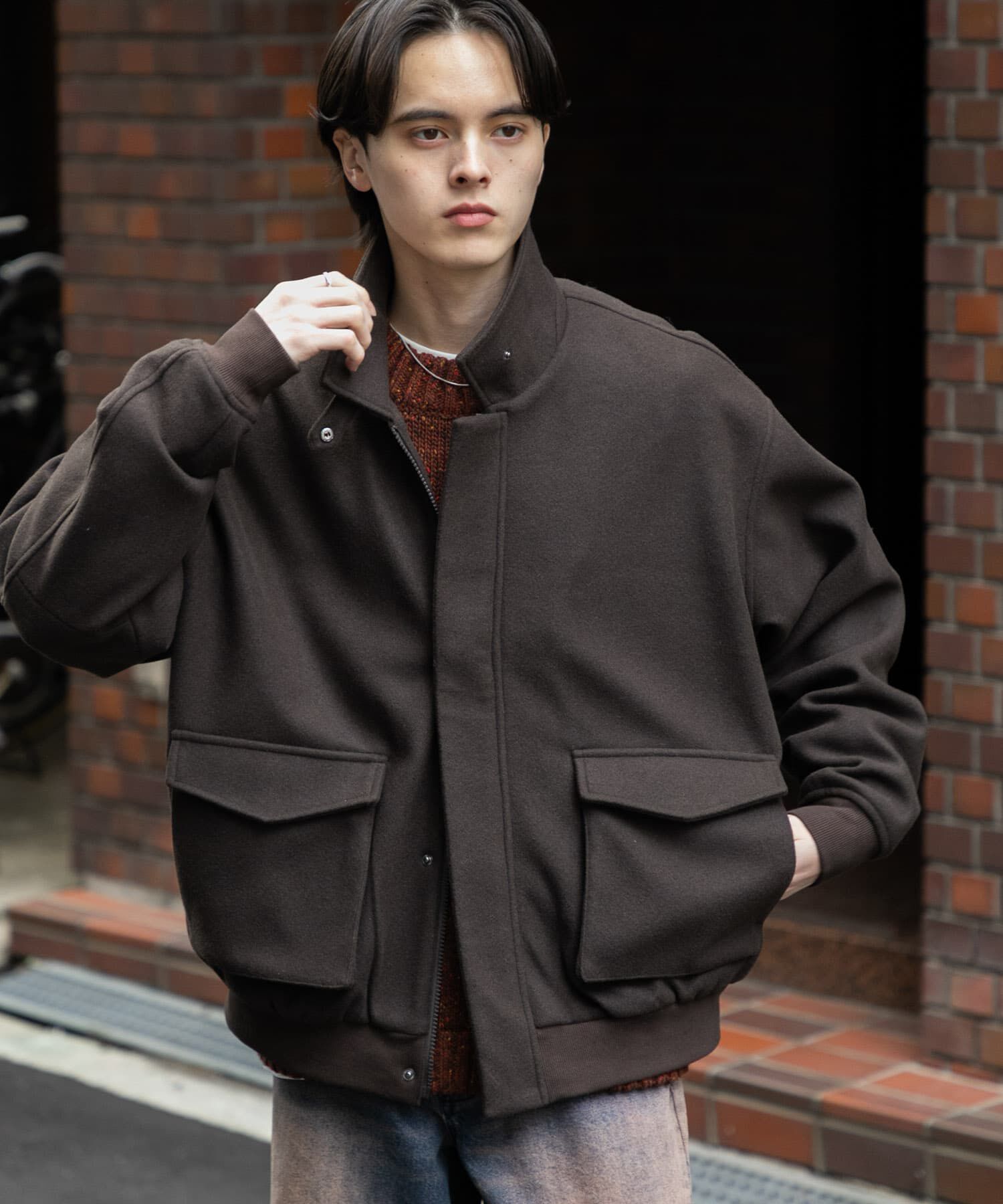 SENSE OF PLACE by URBAN RESEARCH「『UR TECH』カットメルトンブルゾン」|ブルゾン・スタジャン|