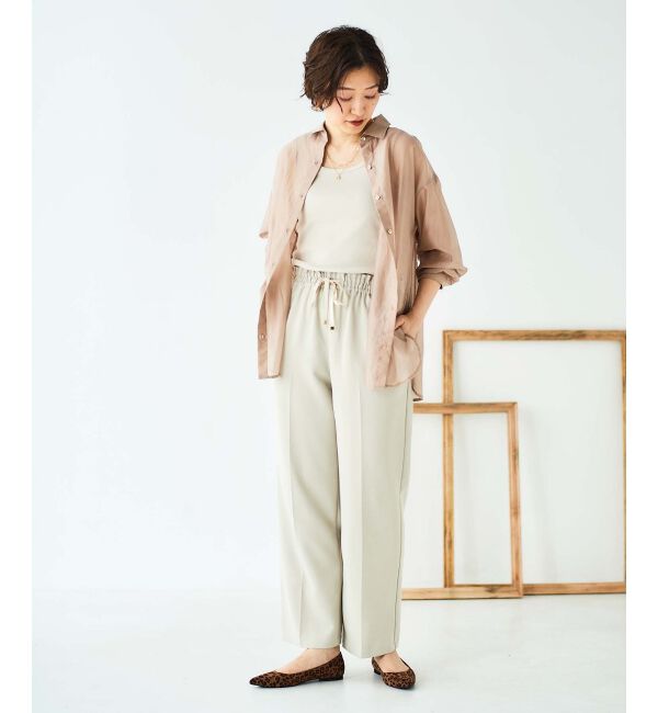 le.coeur blanc「《手洗い可能》シアーオーバーレギュラーカラーシャツ」|シャツ・ブラウス|