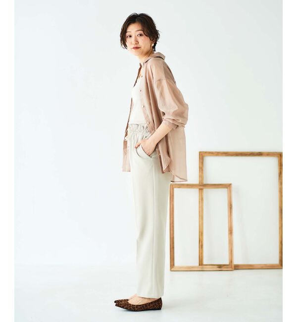 le.coeur blanc「《手洗い可能》シアーオーバーレギュラーカラーシャツ」|シャツ・ブラウス|