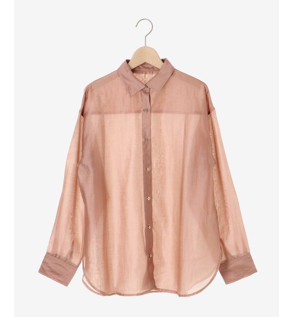 le.coeur blanc「《手洗い可能》シアーオーバーレギュラーカラーシャツ」|シャツ・ブラウス|