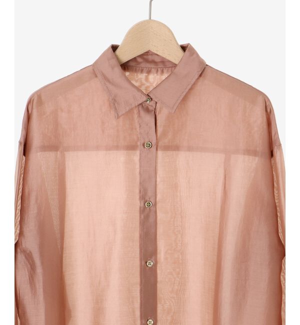 le.coeur blanc「《手洗い可能》シアーオーバーレギュラーカラーシャツ」|シャツ・ブラウス|