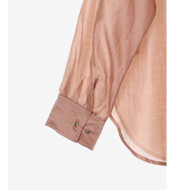 le.coeur blanc「《手洗い可能》シアーオーバーレギュラーカラーシャツ」|シャツ・ブラウス|