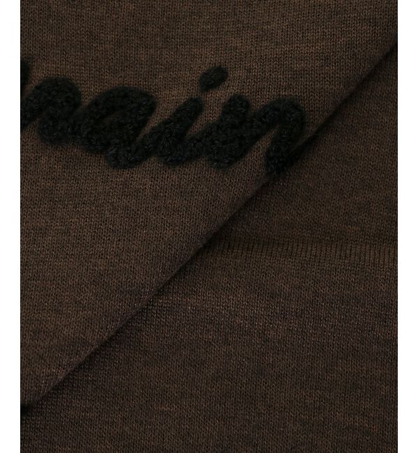  「フレーズロゴ刺繍Vネックニット」|ニット・セーター|