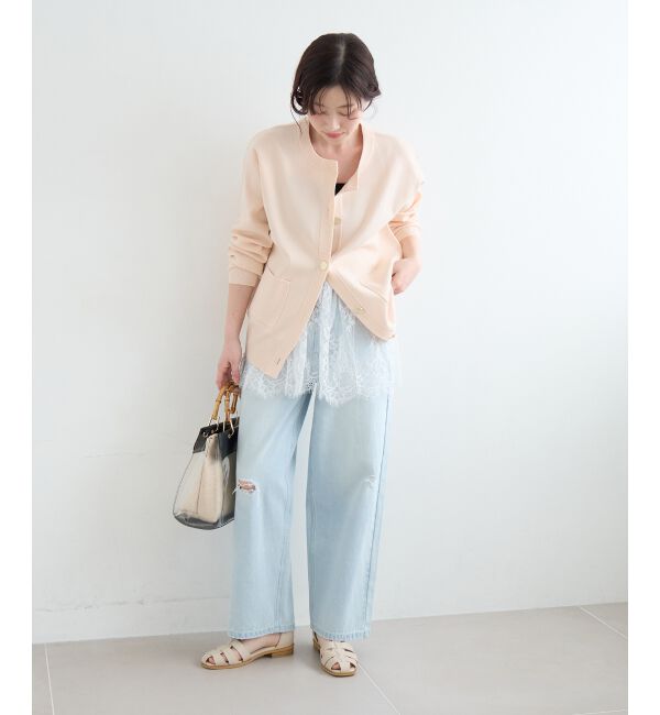  「《WEB限定アイテム》ウォッシャブルクルーネックカーディガン」|カーディガン|