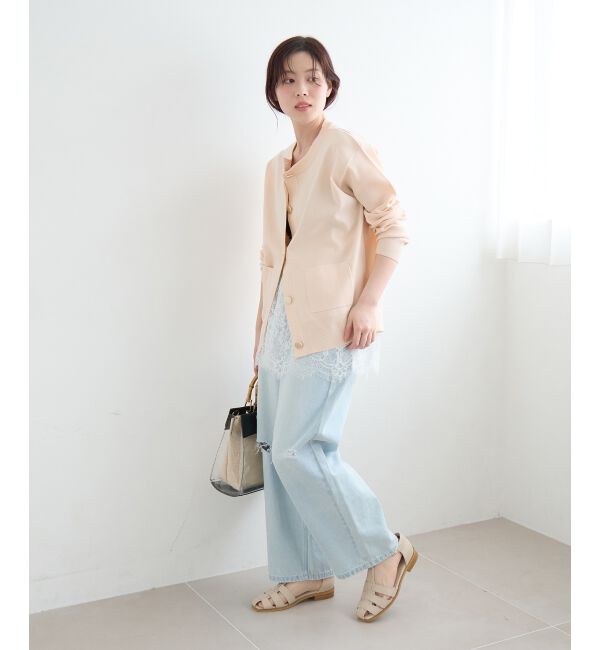  「《WEB限定アイテム》ウォッシャブルクルーネックカーディガン」|カーディガン|