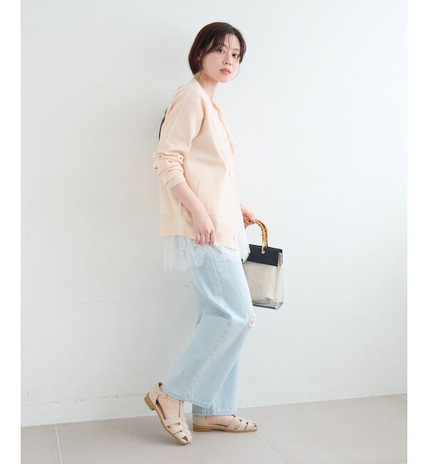  「《WEB限定アイテム》ウォッシャブルクルーネックカーディガン」|カーディガン|