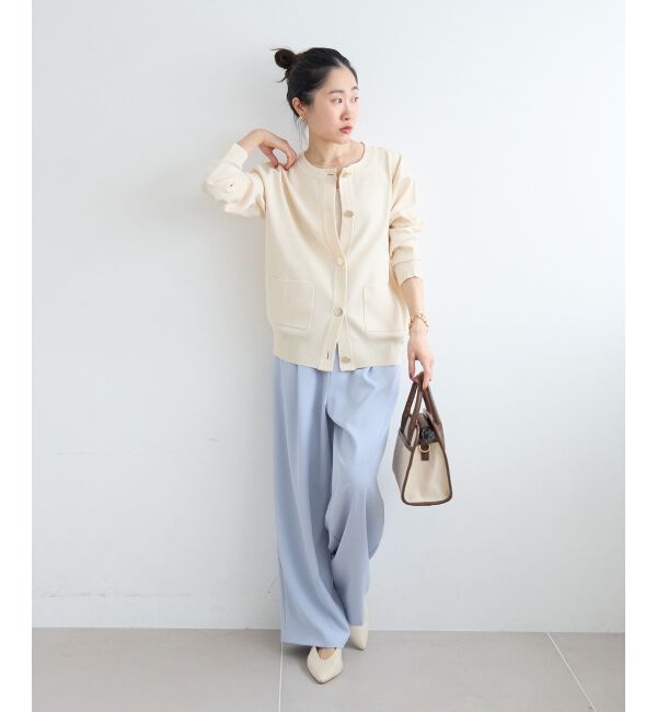  「《WEB限定アイテム》ウォッシャブルクルーネックカーディガン」|カーディガン|