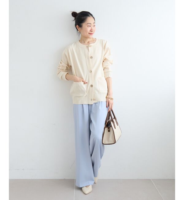  「《WEB限定アイテム》ウォッシャブルクルーネックカーディガン」|カーディガン|