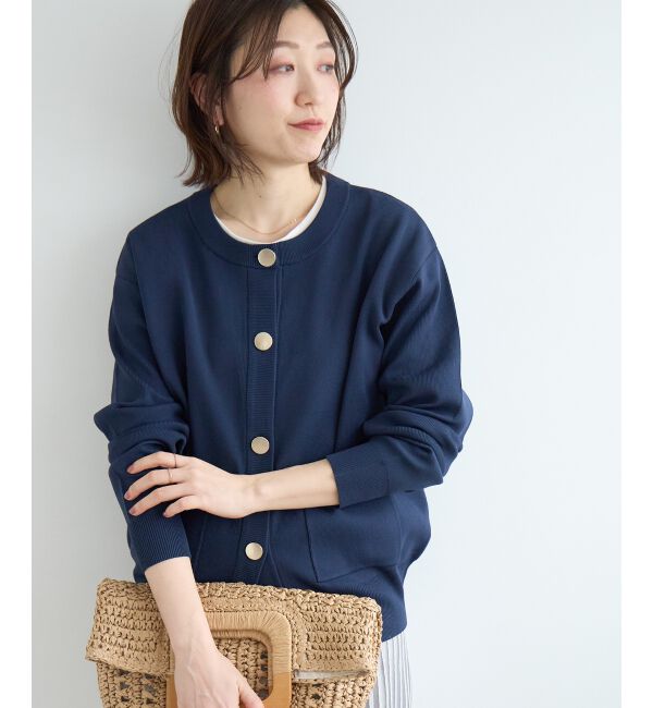  「《WEB限定アイテム》ウォッシャブルクルーネックカーディガン」|カーディガン|