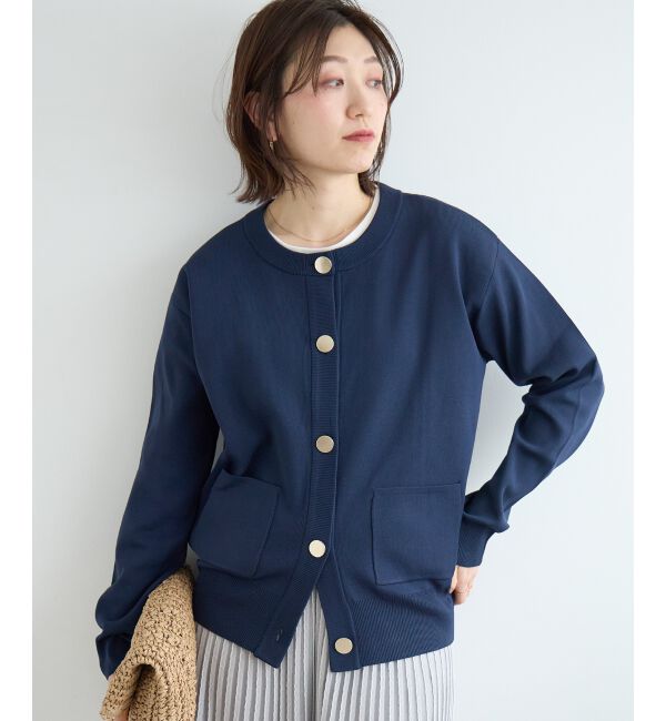  「《WEB限定アイテム》ウォッシャブルクルーネックカーディガン」|カーディガン|