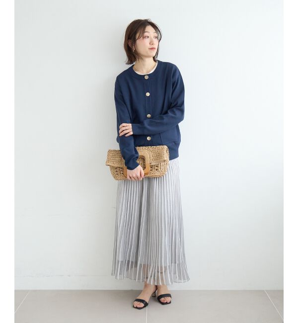  「《WEB限定アイテム》ウォッシャブルクルーネックカーディガン」|カーディガン|