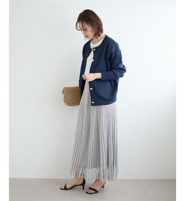  「《WEB限定アイテム》ウォッシャブルクルーネックカーディガン」|カーディガン|