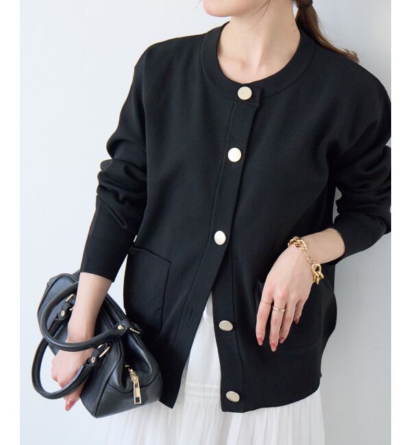  「《WEB限定アイテム》ウォッシャブルクルーネックカーディガン」|カーディガン|