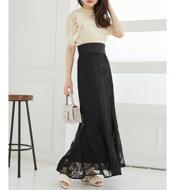 MAJESTICLEGON「エンブロイダリーフラワーニット」|ニット・セーター|