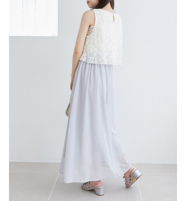 MAJESTICLEGON「レースノースリドッキングワンピ」|ワンピース|