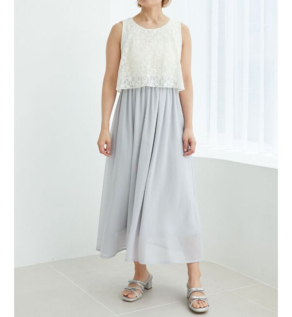 MAJESTICLEGON「レースノースリドッキングワンピ」|ワンピース|