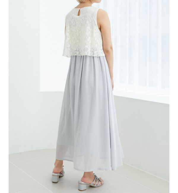 MAJESTICLEGON「レースノースリドッキングワンピ」|ワンピース|