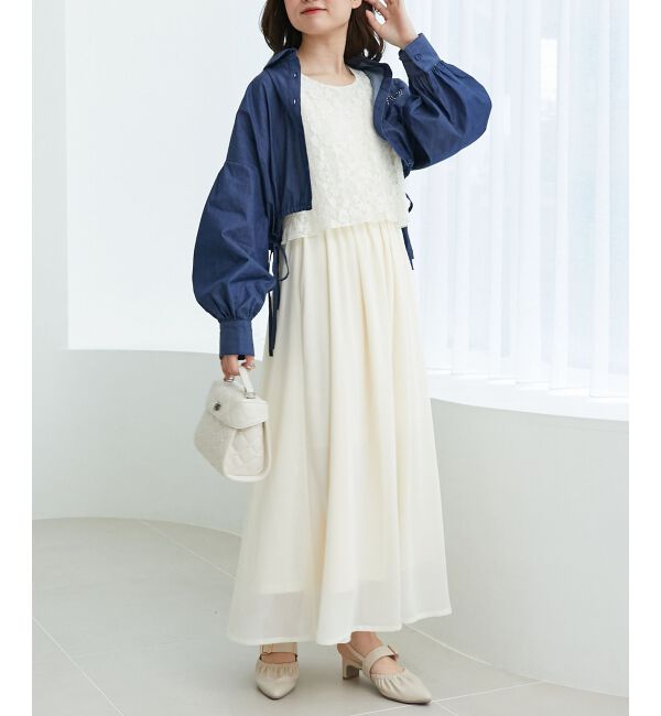 MAJESTICLEGON「レースノースリドッキングワンピ」|ワンピース|