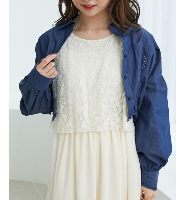 MAJESTICLEGON「レースノースリドッキングワンピ」|ワンピース|