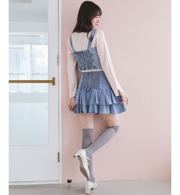 MAJESTICLEGON「フロントレースアップビスチェ」|キャミソール|