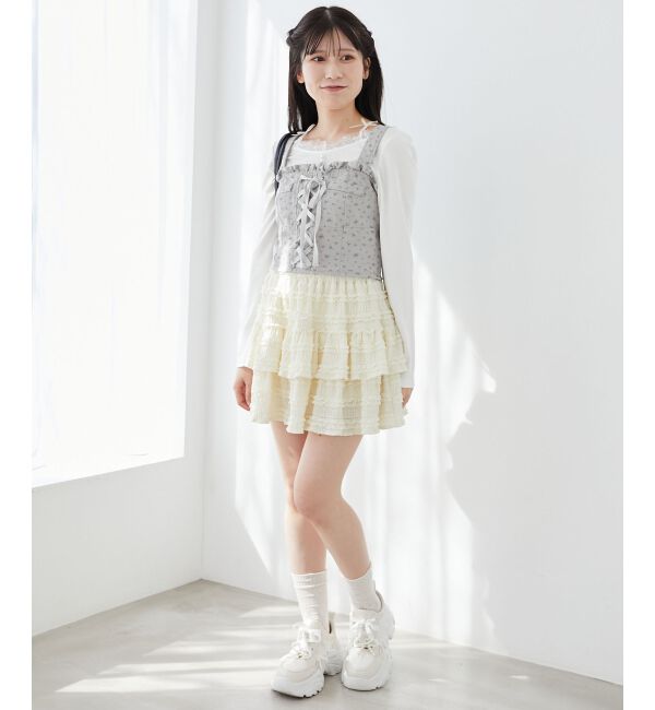 MAJESTICLEGON「フロントレースアップビスチェ」|キャミソール|