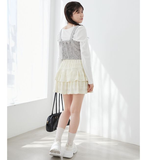 MAJESTICLEGON「フロントレースアップビスチェ」|キャミソール|