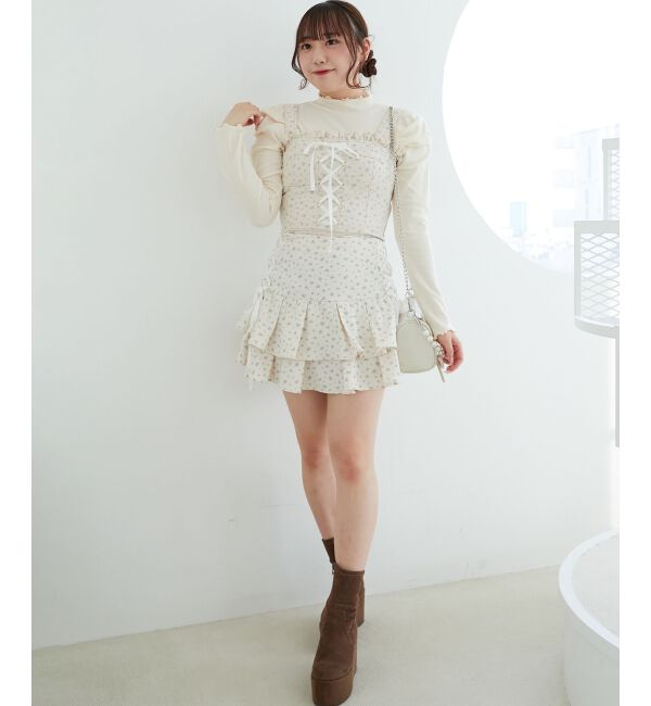 MAJESTICLEGON「フロントレースアップビスチェ」|キャミソール|